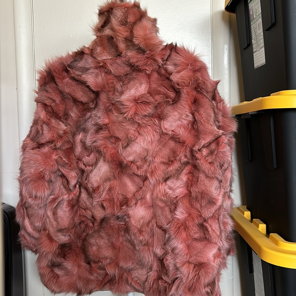 NWT Genuine Pink Fox Fur Coat  Only One Available - Picture 14 of 16